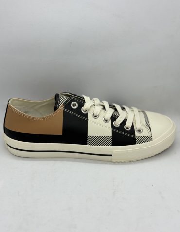 Burberry Black & White Exploded Check Larkhall Taille 43
