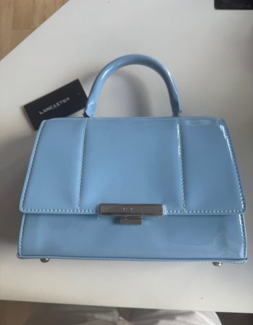 Lancaster x Carla Ginola, Sac à main en cuir synthétique vernis made in Italy