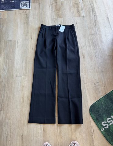Coperni POLY VISCOSE LOW RISE LOOSE TAILORED TROUSERS BLACK