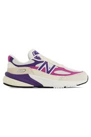 New Balance 990v6 Made in USA - Blanc / Crème / Violet